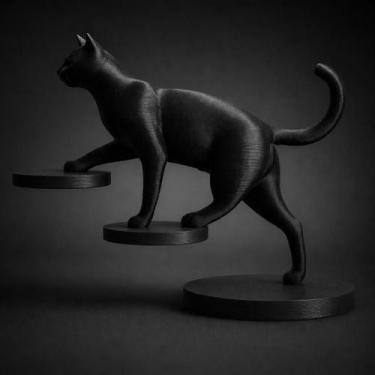 Imagem de Escultura Cachorro ou Gato Equilibrado  Decoração Moderna e Criativa p