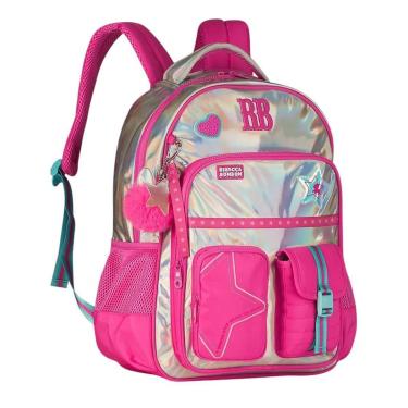 Imagem de Mochila De Costa Rebecca Bonbon Juvenil Holográfica Original-Feminino