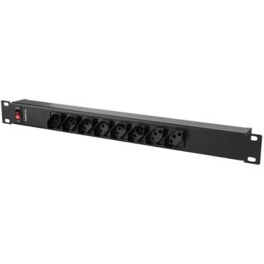 Imagem de Filtro De Linha Profissional Extensão 8 Tomadas Rack Cabo 3 Metros - i