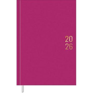 Imagem de Agenda Executiva Costurada Diária 13,4 x 19,2 cm Napoli Rosa 2026 Tili
