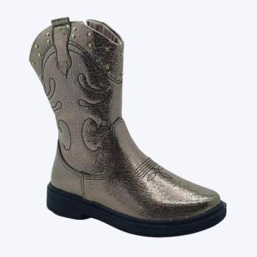 Imagem de Bota Texana Prata Velho Infantil Feminina WorldColors 328.025, Prata v
