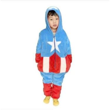 Imagem de Macacão kigurumi - Capitão América - Infantil 3/4 anos - Flor de Liz P