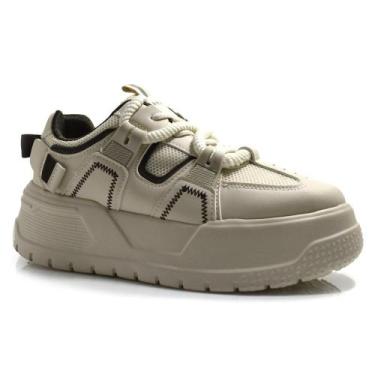 Imagem de Tênis Casual Feminino Ramarim 2576231, Bege, 38
