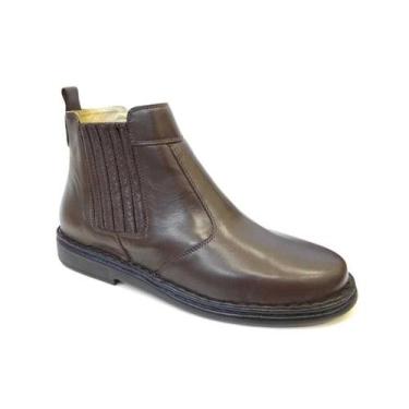 Imagem de Bota Opananken de Couro Anatomica Masculina 18401 Cafe, 40, Cafe