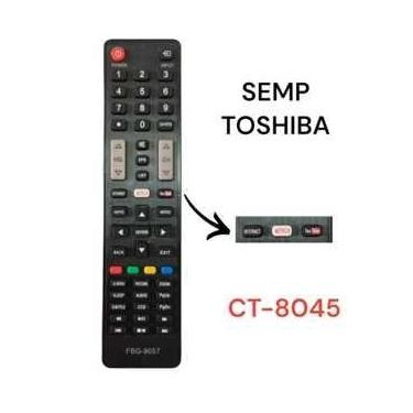 Imagem de Controle Remoto Compatível TV Smart Semp Toshiba Ct8045 FBG9057 LE7263