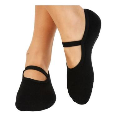 Imagem de Kit 06 Meias Sapatilha Feminina Antiderrapante Pilates Yoga - Jady Sho