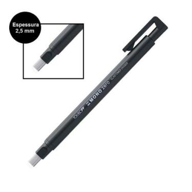 Imagem de Caneta Borracha Tombow Mono Zero 2.5 x 5 mm Preta EH-KUS11
