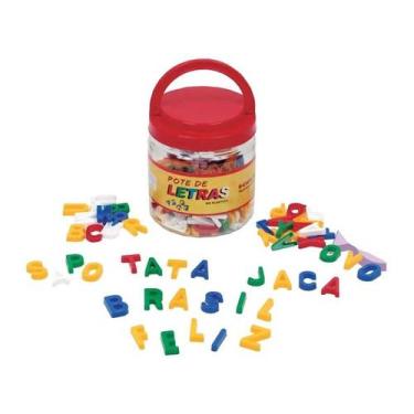Imagem de Brinquedos Educativos - Pote com Letras 171 Peças - Sonho de Criança