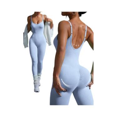 Imagem de Macacão De Yoga Feminino Sexy Sem Costura, Conjunto De Fitness Bodycon
