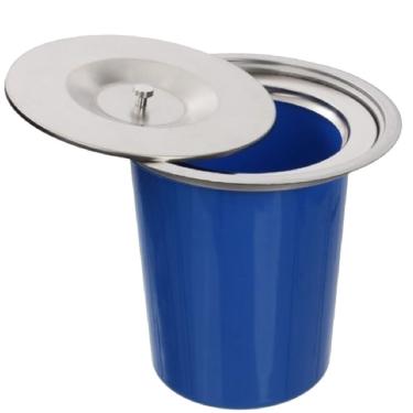 Imagem de Lixeira de Bancada para Embutir LIX-002 8L Aço Inox 304 com Balde Interno Plástico ABS Inox Stillus Home