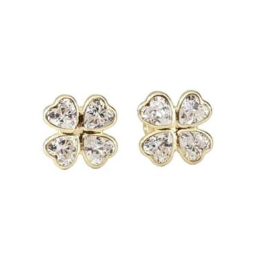 Imagem de Brinco Trevo Baby, Em Ouro 18K - COMERCIAL