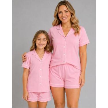 Imagem de Pijama Mãe e Filha Combinando Conjunto Americano Algodão Premium Blogu