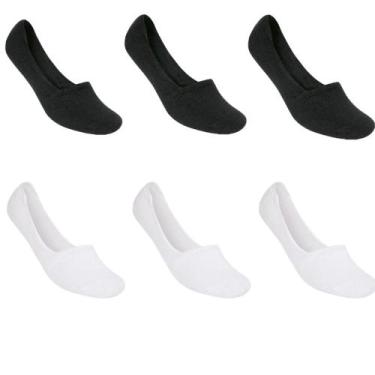 Imagem de Kit 6 Pares Meia Sapatilha Invisível Masculina Selene 8760, 39-42, Pre
