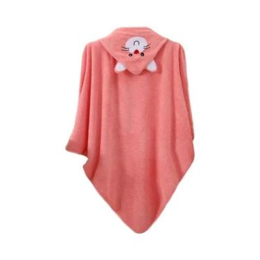 Imagem de Toalha De Banho De Coral Fleece Para Bebês E Crianças Super Absorvente