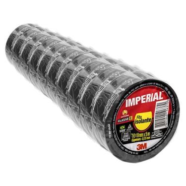 Imagem de Fita Isolante Imperial Preto 18mm x 5m 10 Peças 3M HB004237556