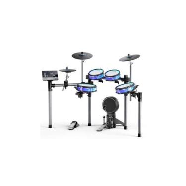 Imagem de Bateria Eletrônica Donner Backbeat 8 Peças Led Pele Mesh Cor:Preto, Pr