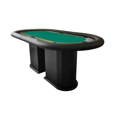 Imagem de Mesa de Poker Linha Master com Borda Estofada e Porta Copos - 2,0x1,0m