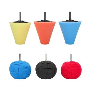 Imagem de Kit De Almofadas De Polimento Para Rodas De Carro De 3 Polegadas, 6 Pe