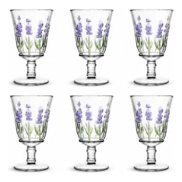 Imagem de Jogo 6 Taças Cristal Ecológico Lavanda 240ml Elegante Luxo - LYOR, Lav