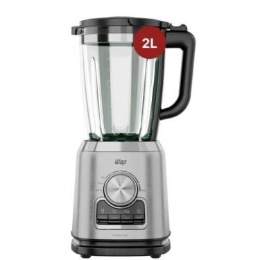 Imagem de Liquidificador com Copo de Vidro WAP WB2000 Preto e Cinza 2L com Potên