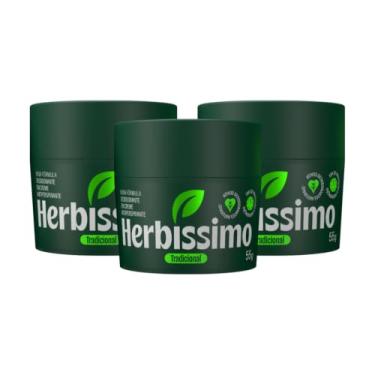 Imagem de Kit Desodorante Creme Herbíssimo Tradicional 55g - 3 Unidades
