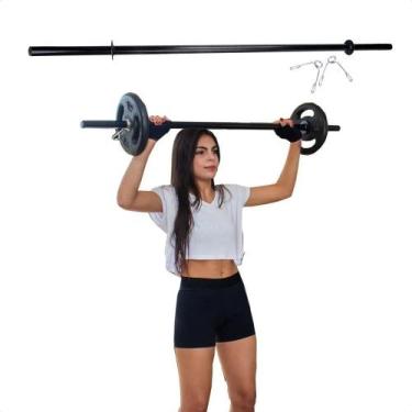 Imagem de Barra Body Pump 130 Musculação + Presilhas Treino Academia - Zuí Brasi