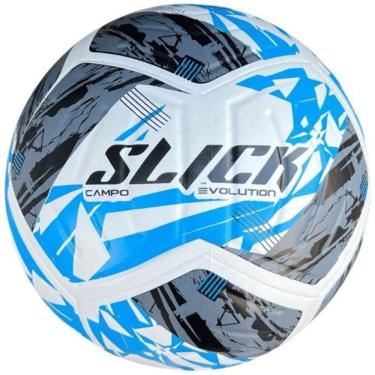 Imagem de Bola de Futebol de Campo Slick Evolution Profissional Construção Techfusion 6 Gomos Branco Dualt