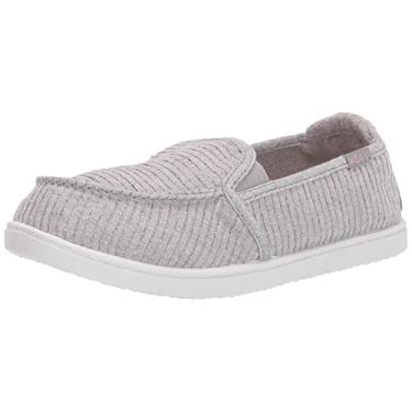 Imagem de Roxy Tênis feminino Minnow sem cadarço, Cinza Exc, 5 Big Kid