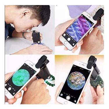 Imagem de Lupa Microscópio Conta Fios 60x a 100x para uso normal ou com celular + case