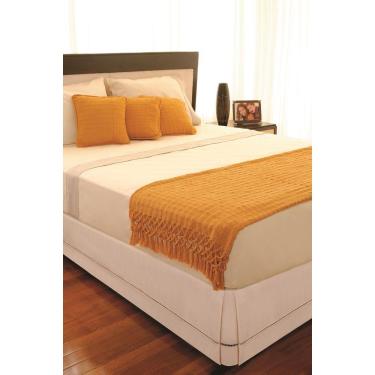 Imagem de Saia Ponto Palito Branca Para Cama Box Casal 1,38x1,88x36