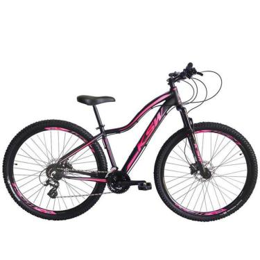 Imagem de Bicicleta Aro 29 Ksw Mwza Feminina Alumínio 21v Câmbios Shimano Freio a Disco - Preto/Rosa