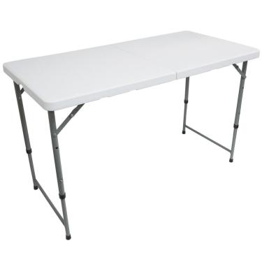 Imagem de Mesa de Camping Praia Dobrável 122x61 para 4 Pessoas em Aço e Vira Maleta Importway IWMCD