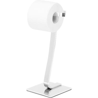 Imagem de Porta Papel Higiênico De Chão Single Cromado E Maciço