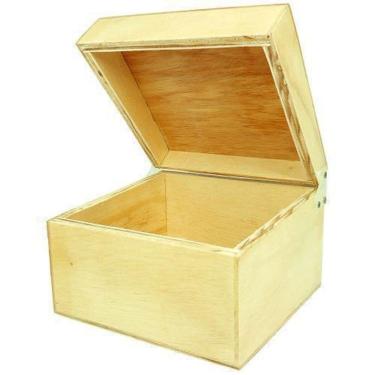 Imagem de Caixa Fichário Em Madeira Pinus Luxo - 6X9 - 25X26X19 Cm