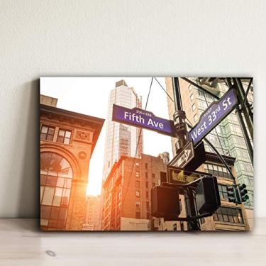 Imagem de Placa Decorativa Foto New York Fifth Ave 20x30cm