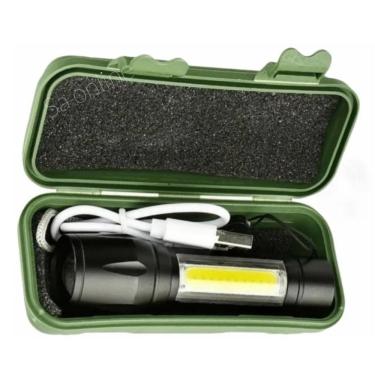 Imagem de Lanterna Mini Led Cree Police Tatica Recarregável Zoom Usb