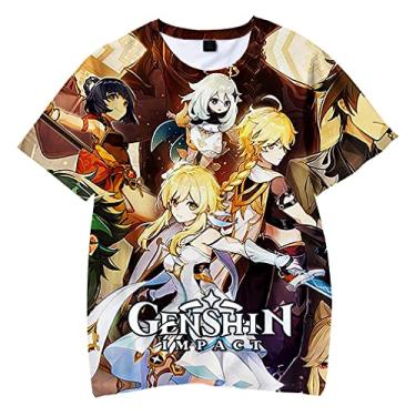 Imagem de Genshin Impact Shirt Tops Cosplay Cute Funny T-Shirt with Short Sleeve