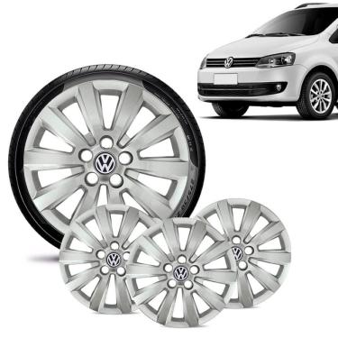 Imagem de Jogo 4 Calota Volkswagen Vw SpaceFox Aro 15 Prata