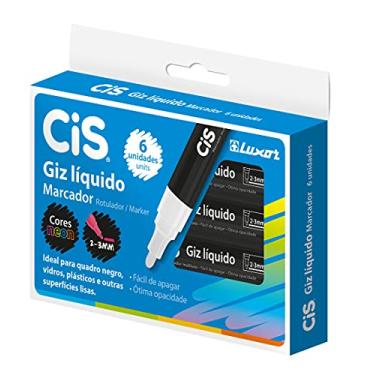 Imagem de Giz Líquido CIS, Branco, Caixa c/6 unidades