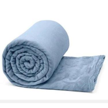 Imagem de Kit 2 Cobertores Manta Lisa Casal Padrão Tecido Microfibra Toque Macio