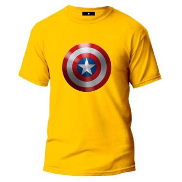 Imagem de Camiseta Escudo Capitão América Adulto E Infantil Top - Reinaldo Store