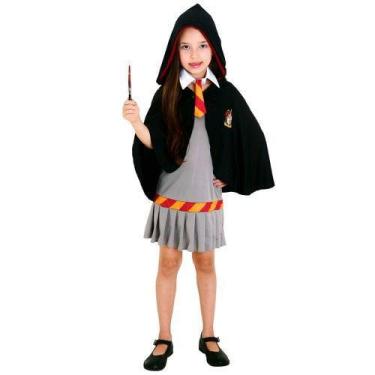 Imagem de Fantasia Hermione Harry Potter Infantil Vestido Original Warner Bros S