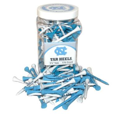 Imagem de Camisetas de golfe Team Golf NCAA 6,35 cm, pacote com 175, tamanho regular, várias cores de equipe, North Carolina Tar Heels, One Size