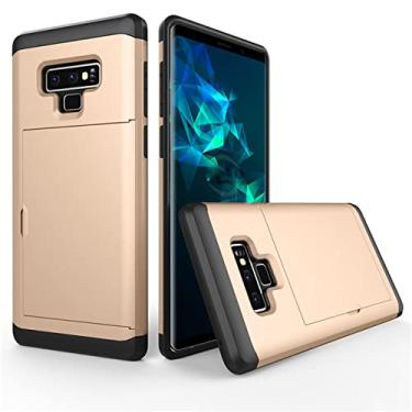Imagem de Capa de telefone comercial para Samsung Galaxy Note 9 8 S22 Ultra S21 S20 S9 S8 Plus Slots de cartão para Samsung S7 S6 S22 Funda, ouro, para Galaxy S10 Plus