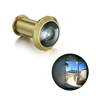 Imagem de TOGU TG1612-3016NG-AB Visor de porta de latão com certificação UL de 220 graus para portas de 1-3/8" a 2-1/6", acabamento em bronze antigo, Tradicional, Deluxe, Satin Gold