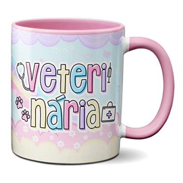 Imagem de Caneca Veterinária Profissão Animais Presente Criativo (Rosa)