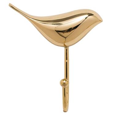 Imagem de KIZQYN Ganchos de casaco luz luxo cobre montado na parede cabide gancho de chave entrada gancho de parede gancho de casaco criativo cabide de parede (cor: latão)