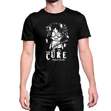 Imagem de Camiseta Algodão Banda The Cure Indie Manga Curta Cor:Preto;Tamanho:GG