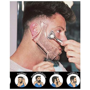 Imagem de Pente Especial Barba Bigode modelador de barba régua transparente