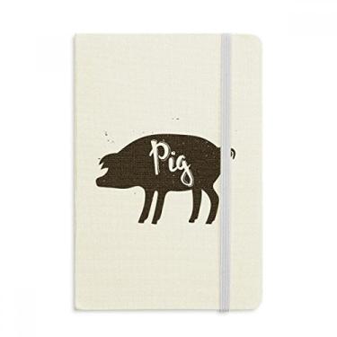 Imagem de Caderno de animal preto e branco com capa dura oficial de tecido diário clássico